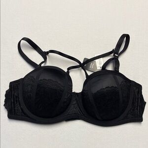 Torrid Curve Elegant Black push-up strappy+ strapless Bra